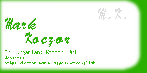 mark koczor business card